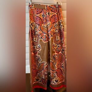 Micas - NWT - XS - Vibrant Paisley Wide-Leg Pants - Orange/Navy/Green & more